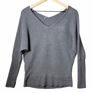 Calia by Carrie Underwood Effortless Gray Waffle Sweater Women's